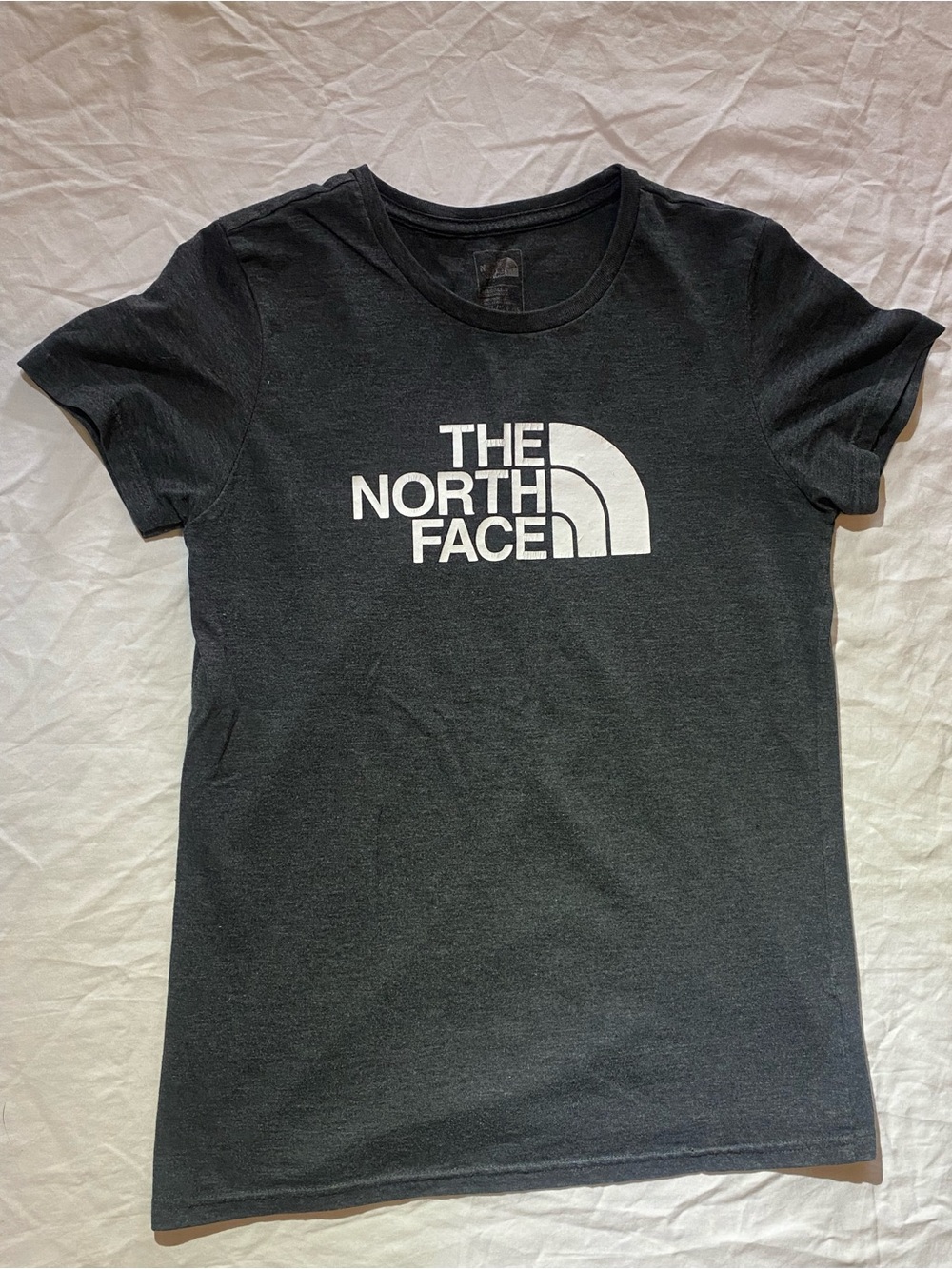 The North Face youth Black Tee with White Logo